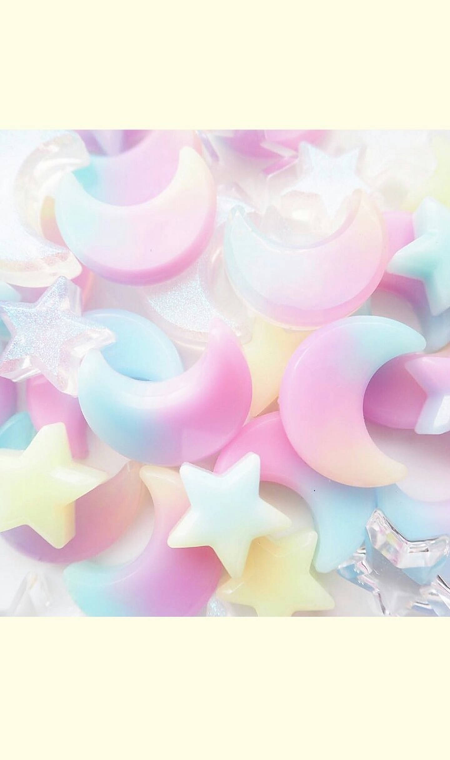 Pastel Rainbow, moon, star, Full HD Phone Wallpaper