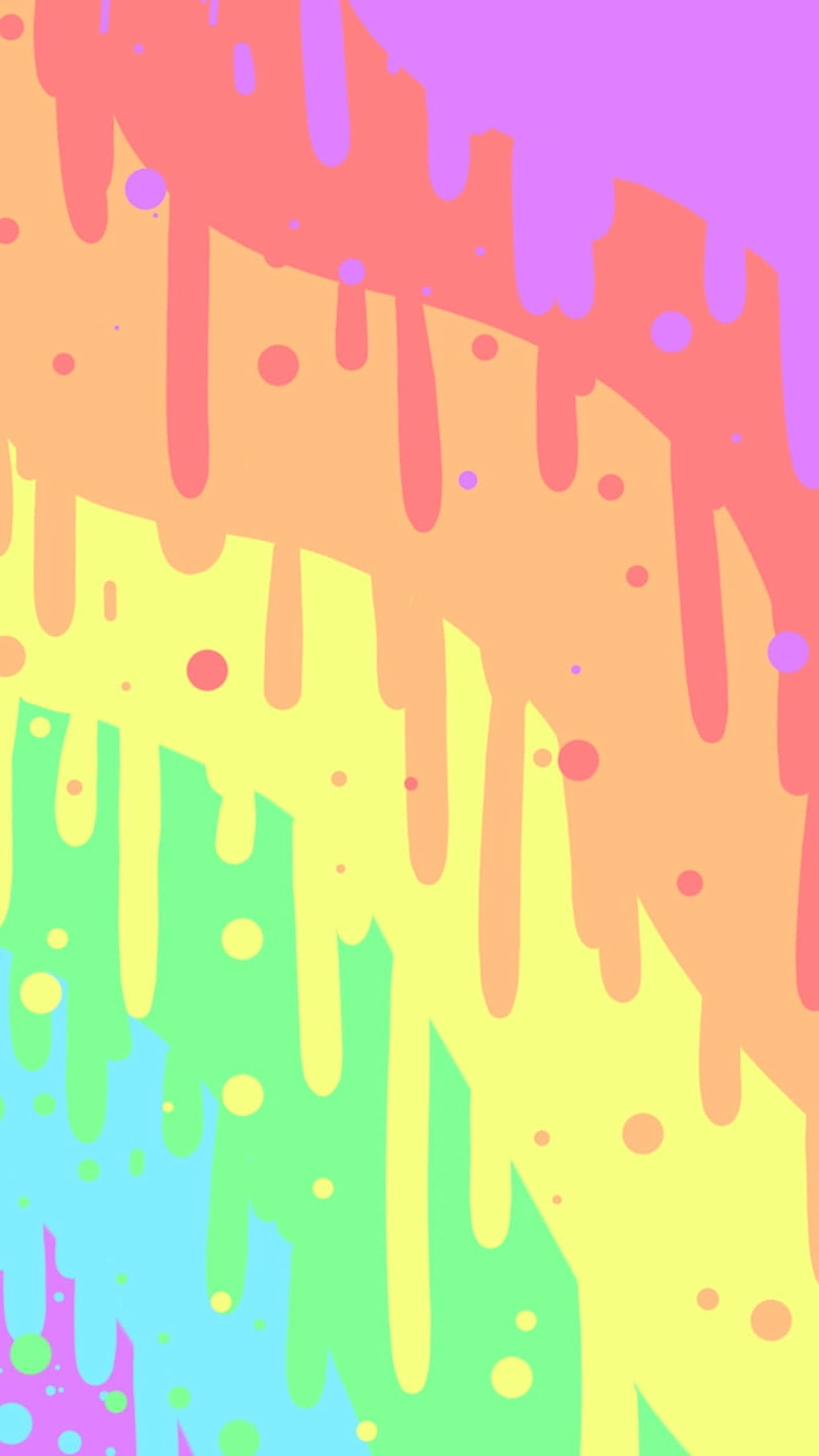 Pastel Rainbow, rainbow paint drips, vertical canvas, Full HD Phone Wallpaper