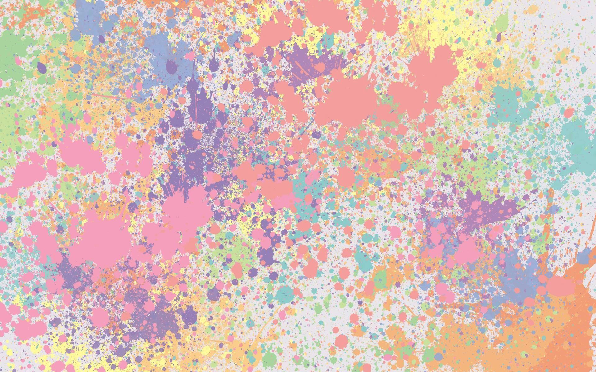 pastel colors, paint splatters, light gray canvas, Full HD Desktop Wallpaper