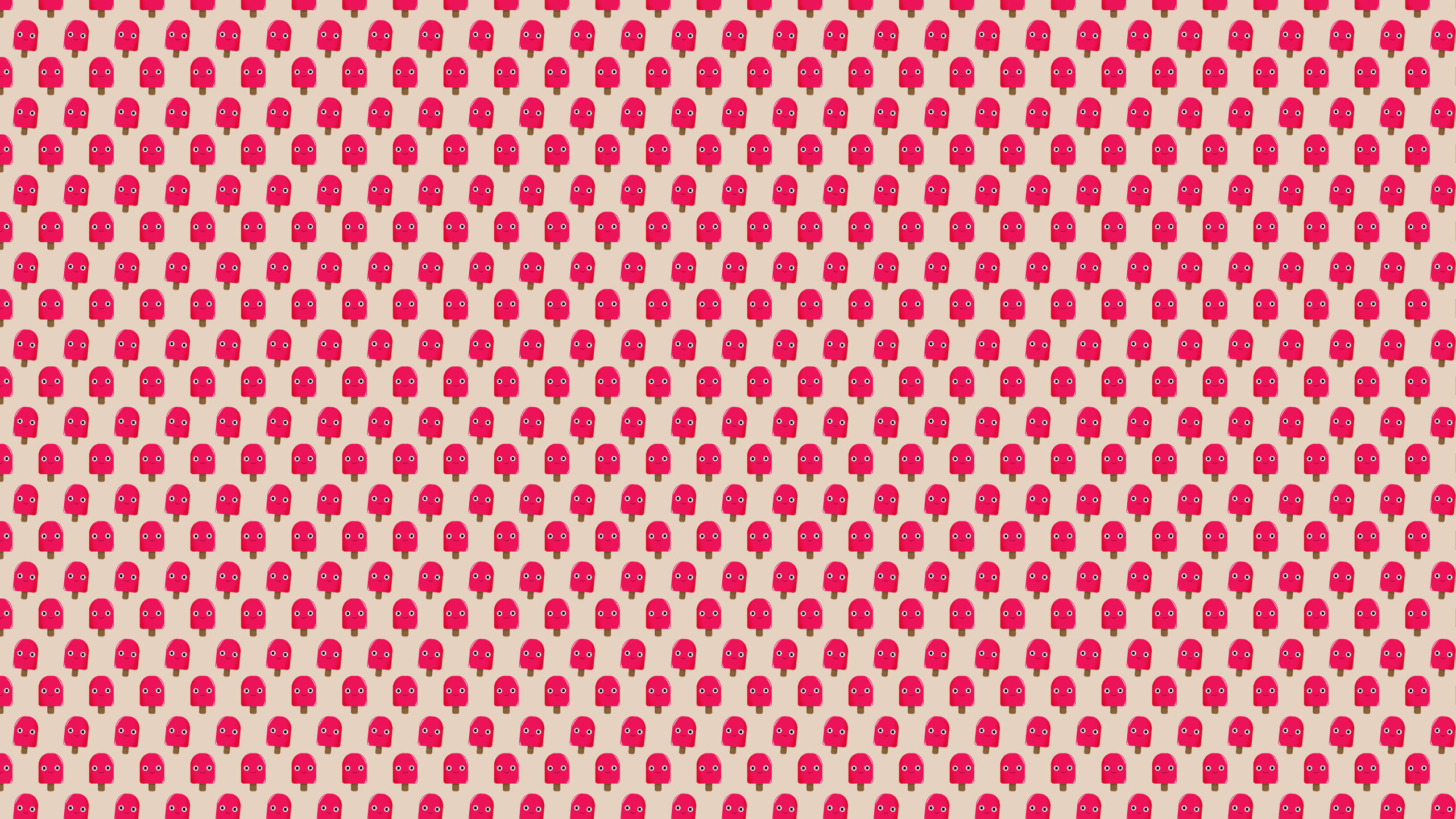 popsicle, pink, beige, 2K Desktop Wallpaper