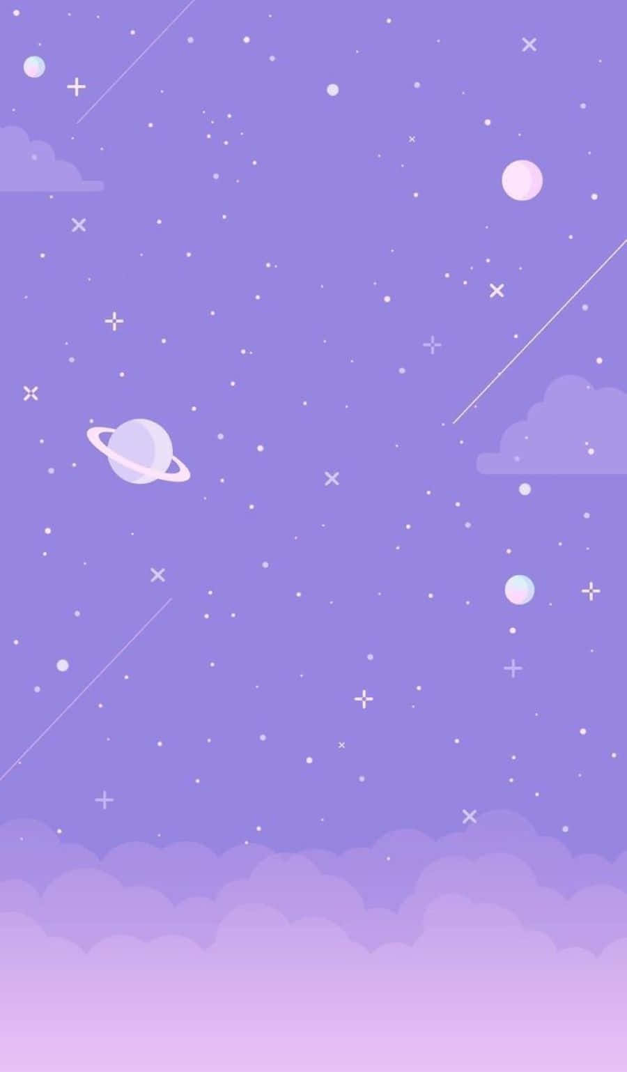 pastel purple space aesthetic, soft purple sky, stars, HD Phone Wallpaper