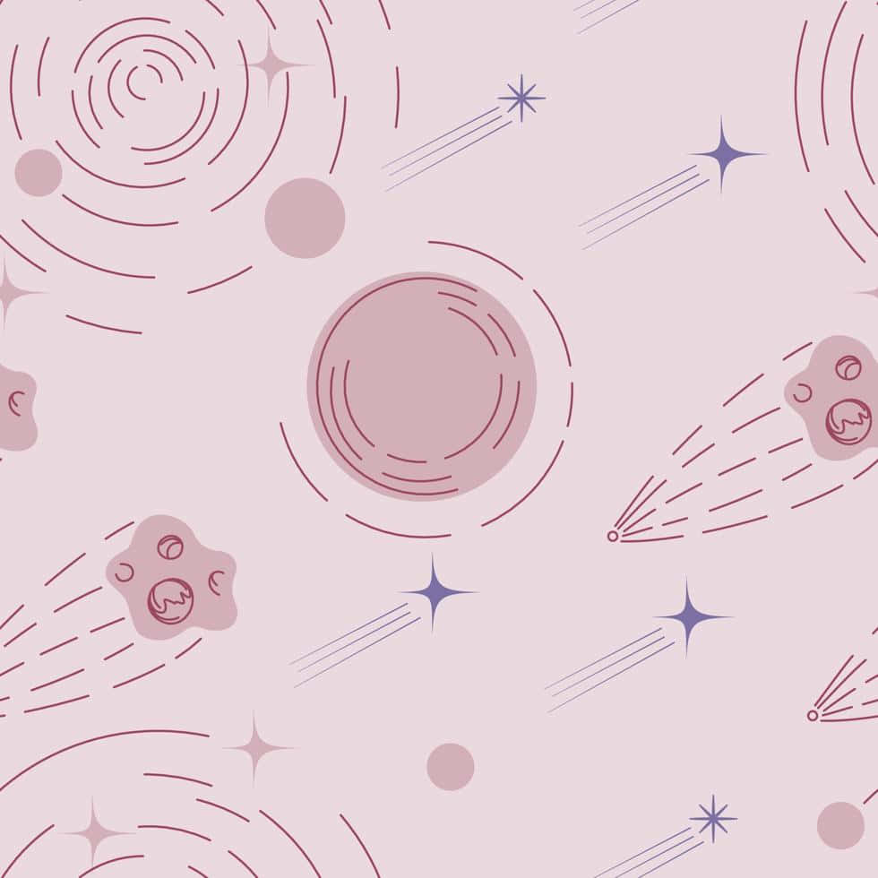 pastel pink, muted purple, stylized stars, SD Desktop Wallpaper