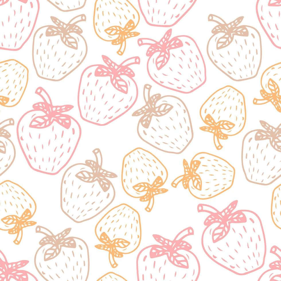 Pastel Strawberry, soft pink, orange tones, SD Desktop Wallpaper