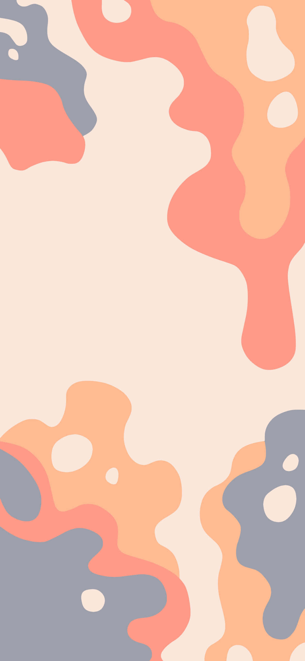 Pastel Summer, soft coral peach, muted gray, 2K Phone Wallpaper
