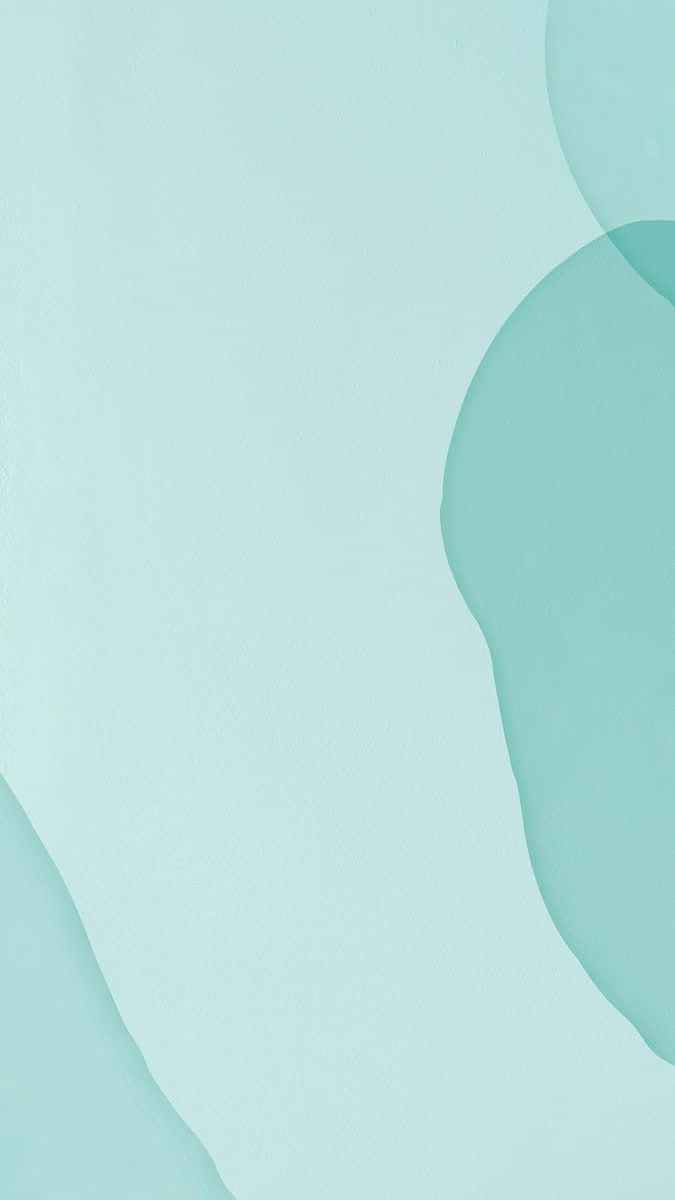 Pastel Teal Abstract Waves, soft mint green, translucent organic shapes, SD Phone Wallpaper
