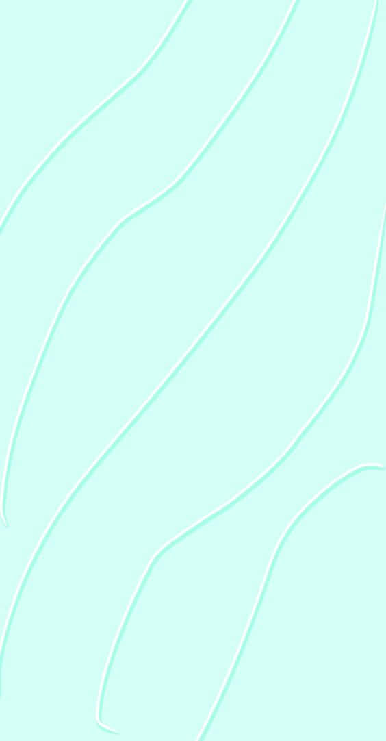 pastel teal waves, soft mint green, flowing white curved lines, SD Phone Wallpaper