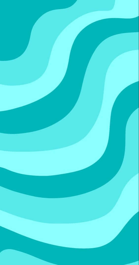 pastel teal, wavy lines, teal, SD Phone Wallpaper