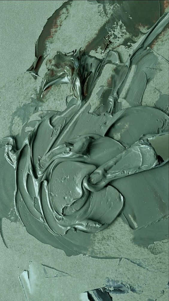 pastel teal, thick gray paint, swirling, SD Phone Wallpaper