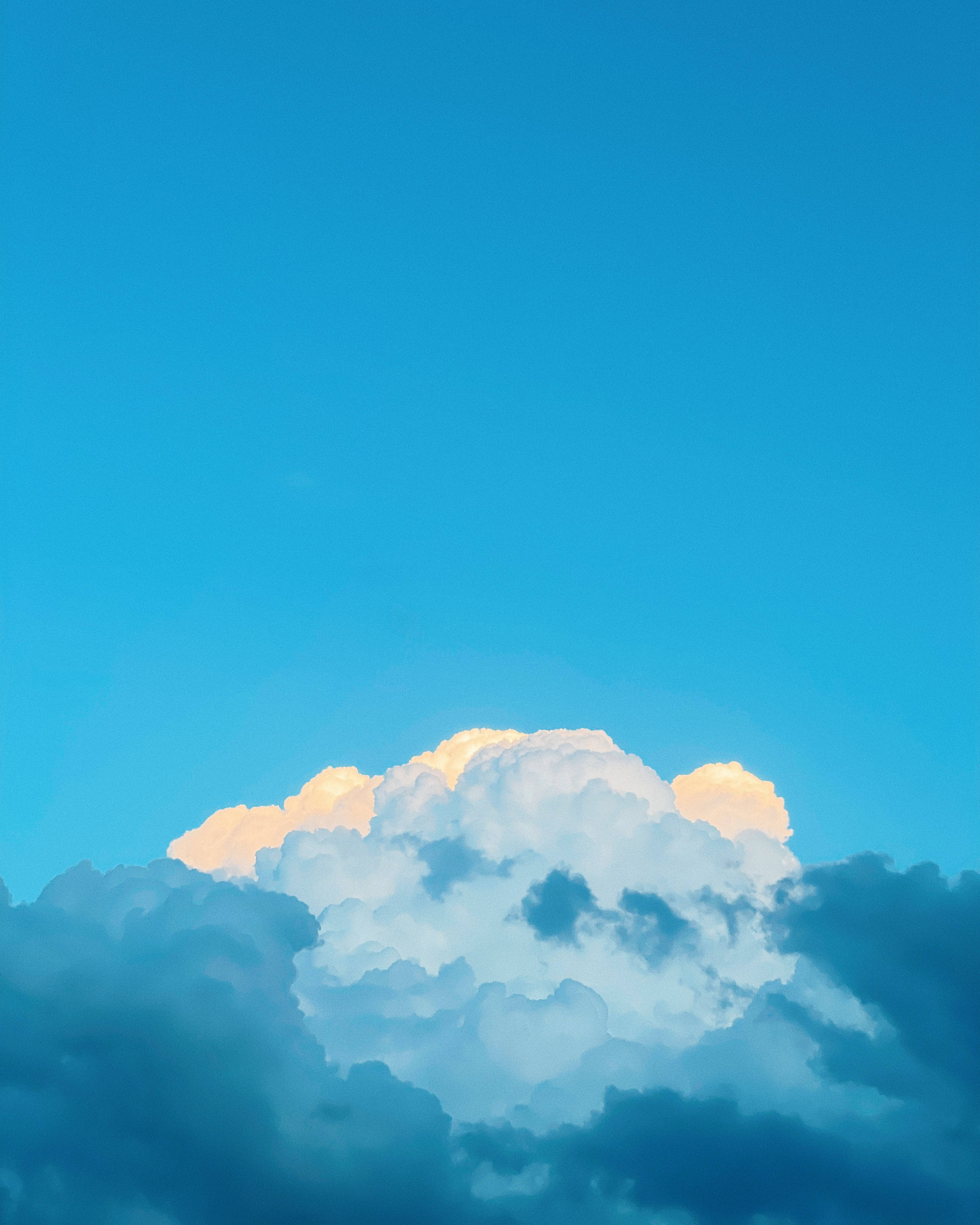 pastel teal, sunset, vibrant blue sky, 2K Phone Wallpaper