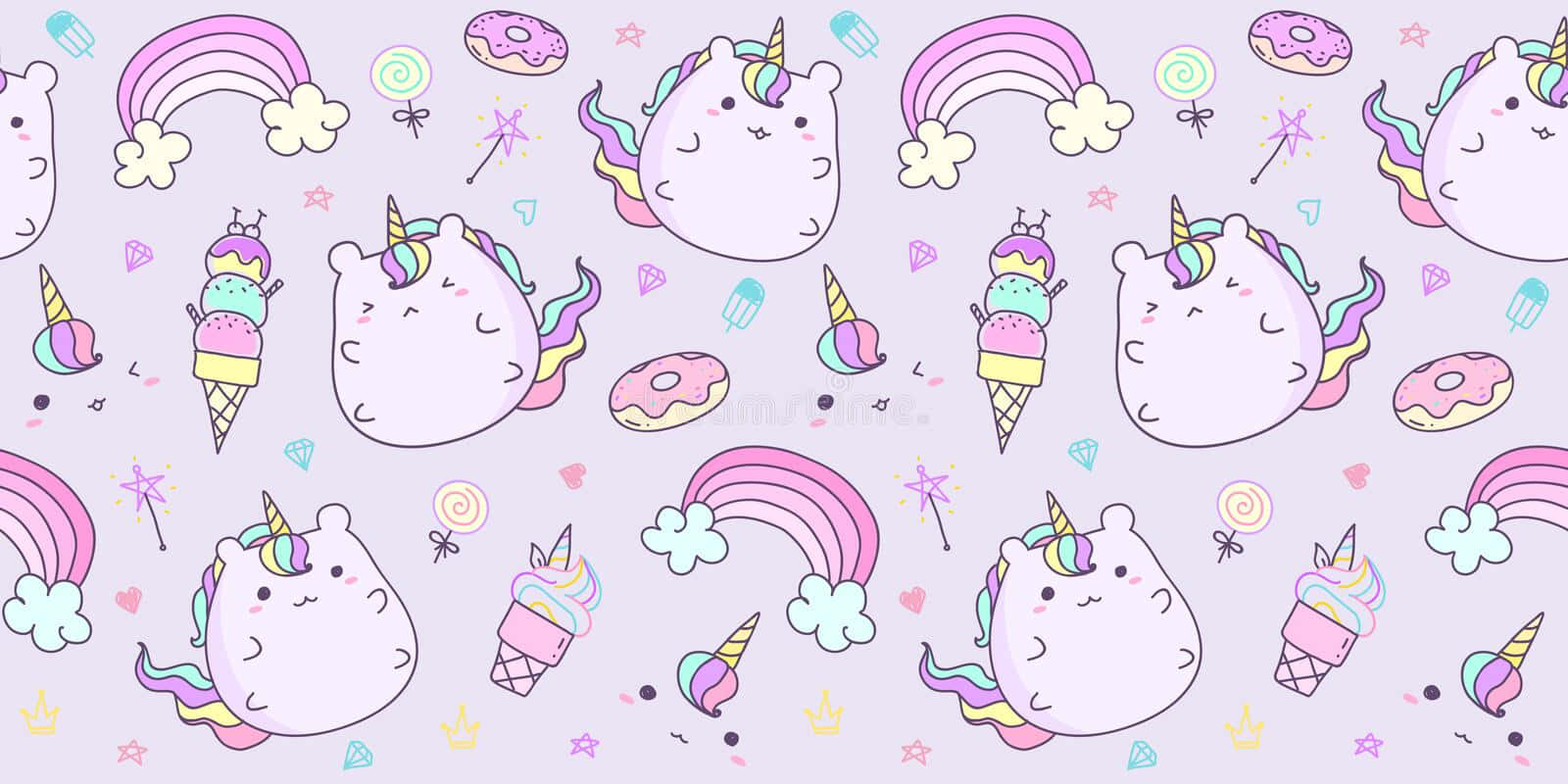 pastel unicorn, cute unicorns, rainbow manes, HD Desktop Wallpaper