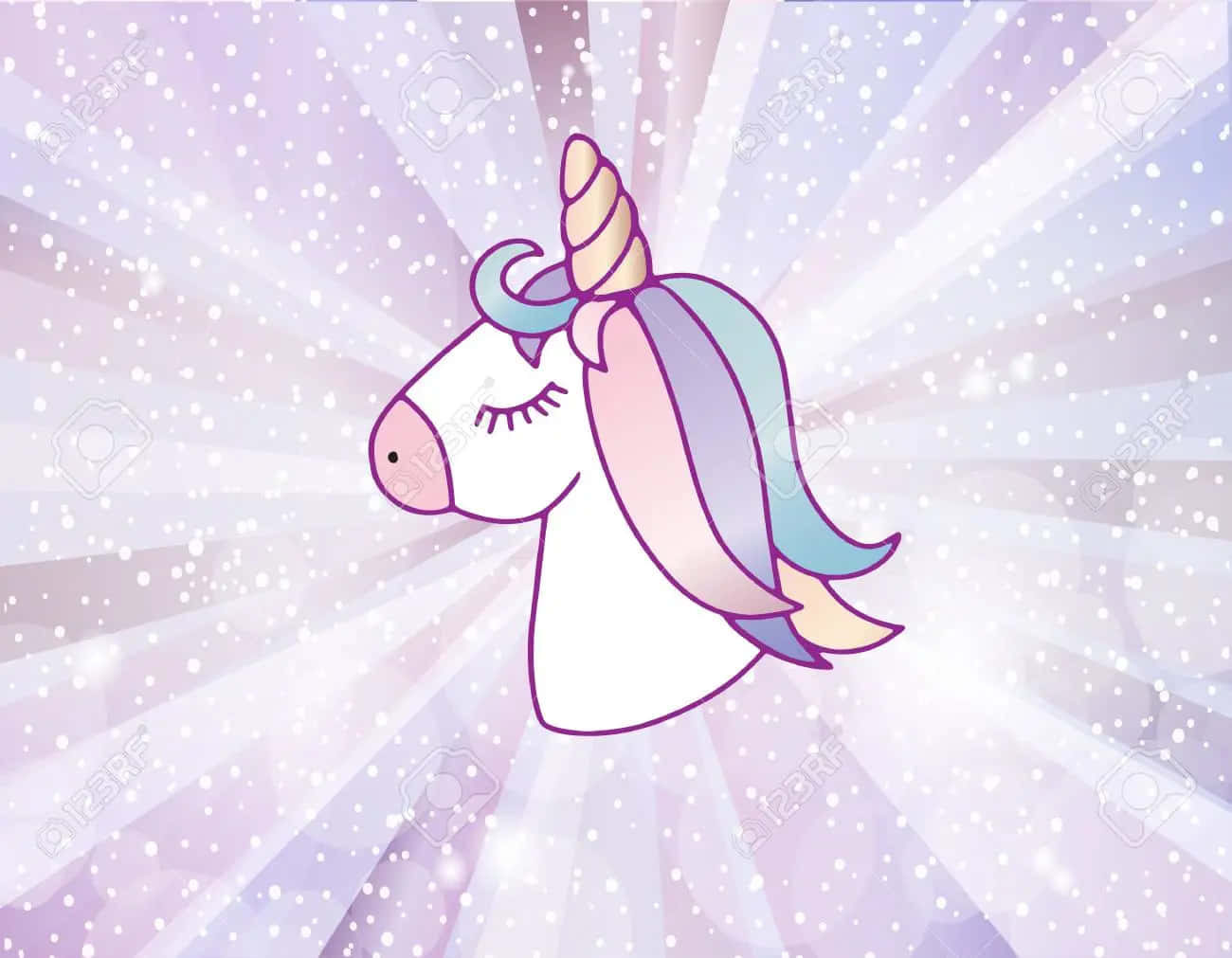 Pastel Unicorn, cartoon unicorn, pastel rainbow mane, HD Desktop Wallpaper