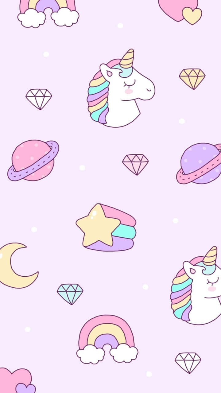 pastel unicorn, pastel pink, cartoon unicorns, HD Phone Wallpaper