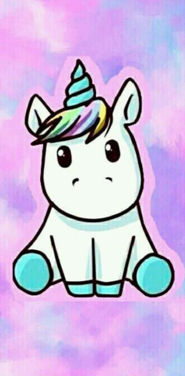 pastel unicorn, rainbow mane, cyan hooves, HD Phone Wallpaper