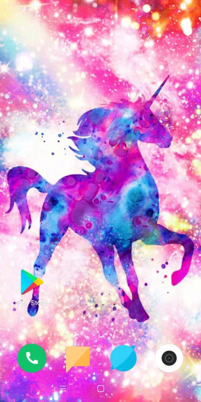Pastel Unicorn, watercolor unicorn, cosmic nebula, HD Phone Wallpaper