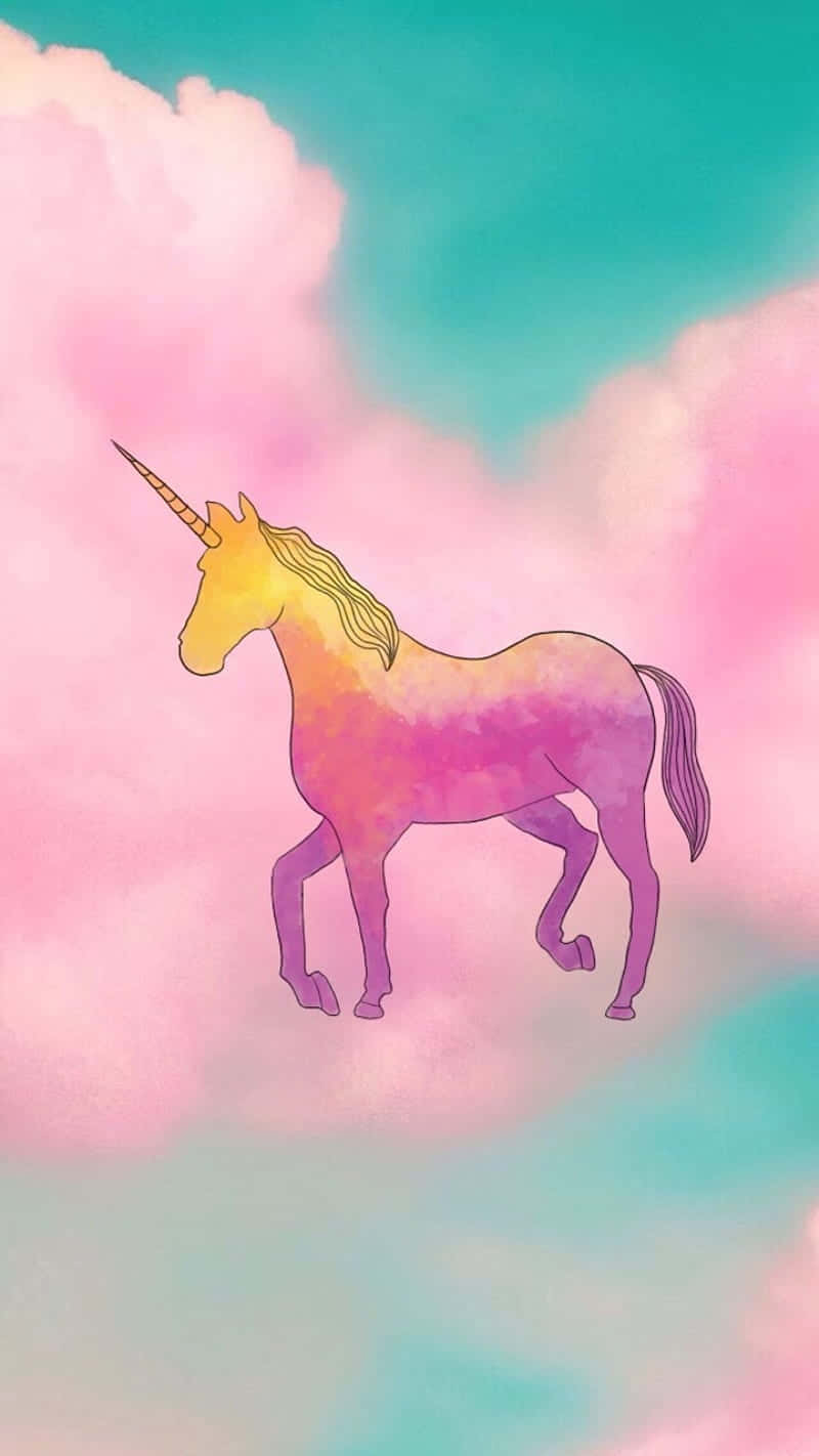 Pastel Unicorn, watercolor unicorn, rainbow gradient body, HD Phone Wallpaper