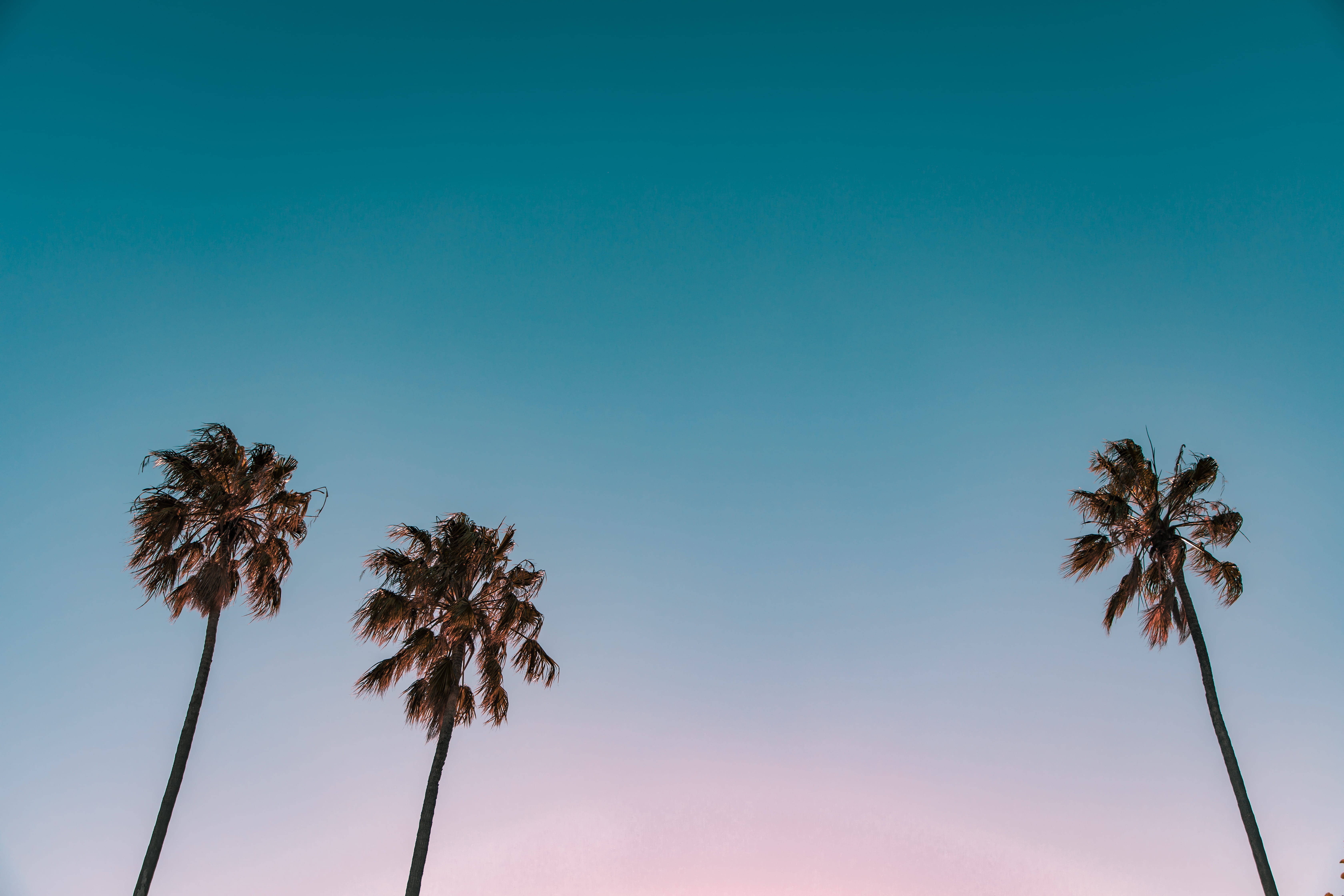 Pastel Vintage Sky, teal, soft pink, 5K Desktop Wallpaper