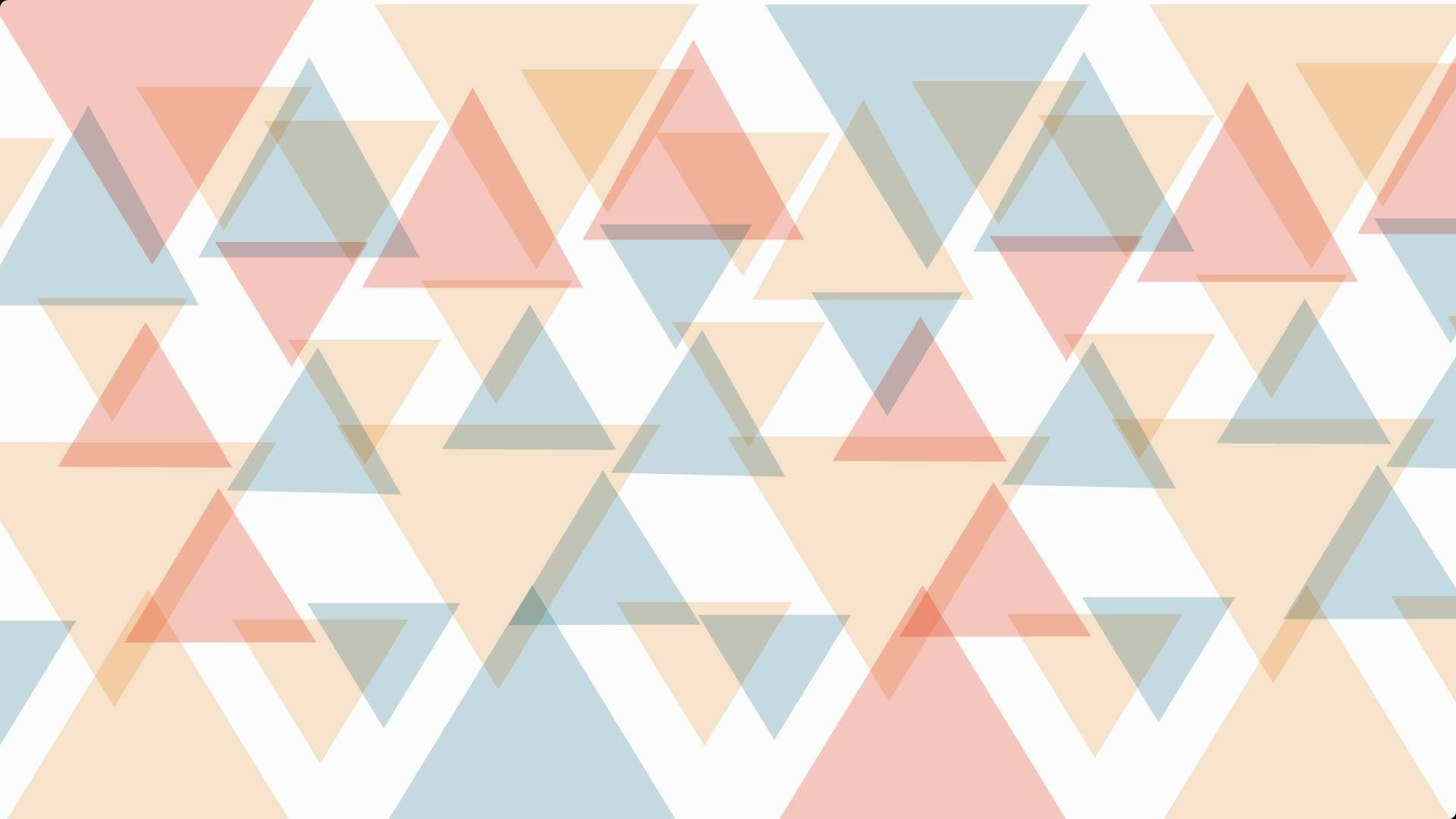 pastel triangles, peach blue, beige, Full HD Desktop Wallpaper