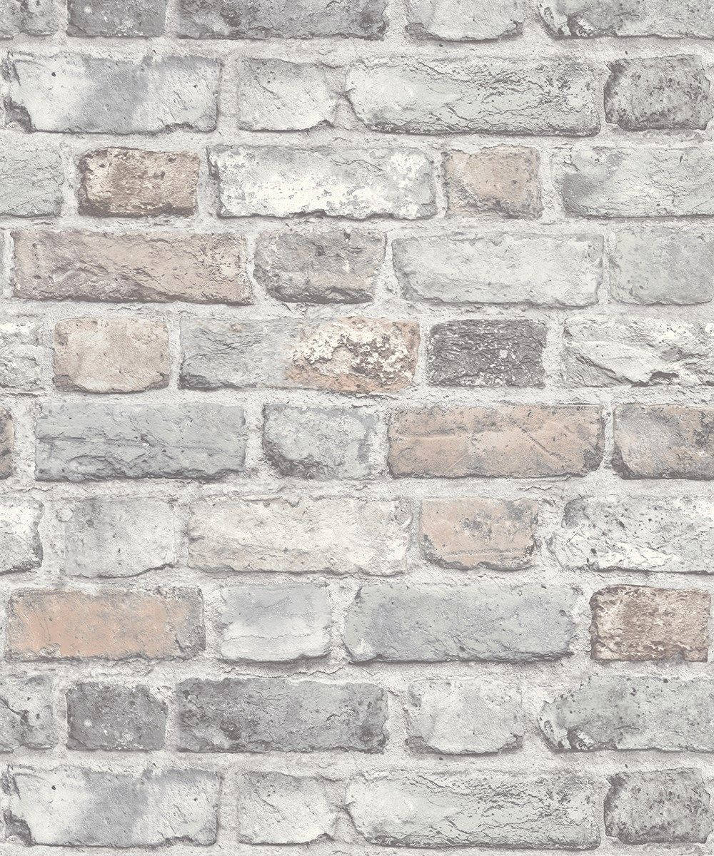 Vintage Pastel, stone brick wall, gray beige, SD Phone Wallpaper
