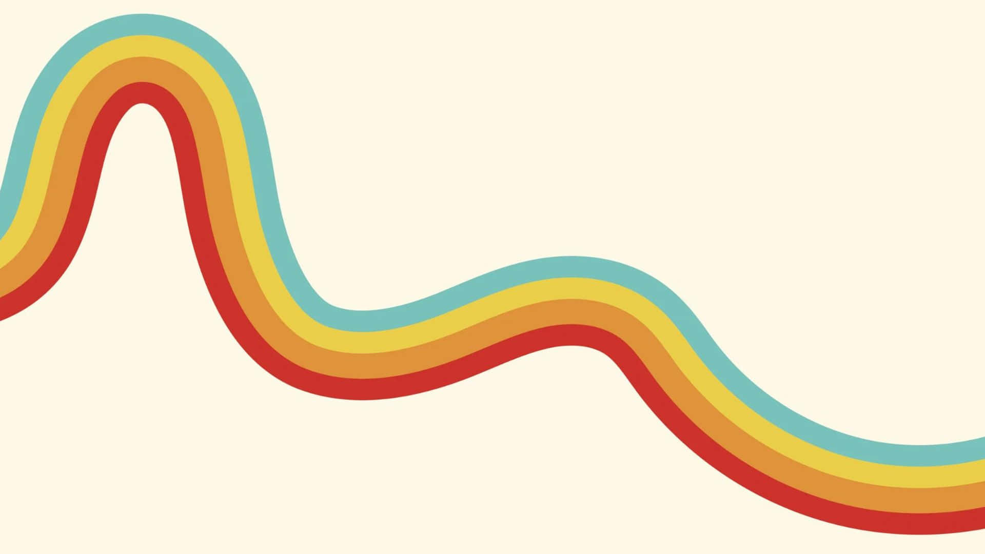 retro wave, rainbow-colored wavy line, retro pastels, Full HD Desktop Wallpaper