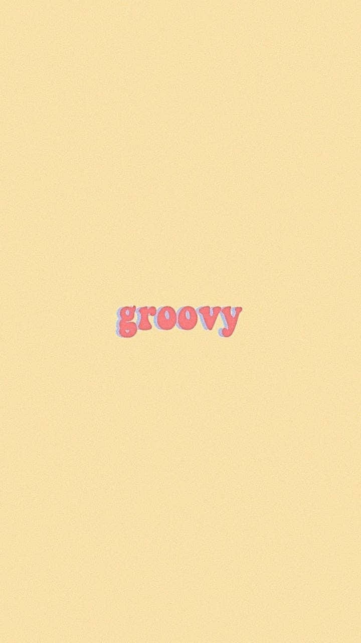 groovy, pale yellow, pink retro font, HD Phone Wallpaper
