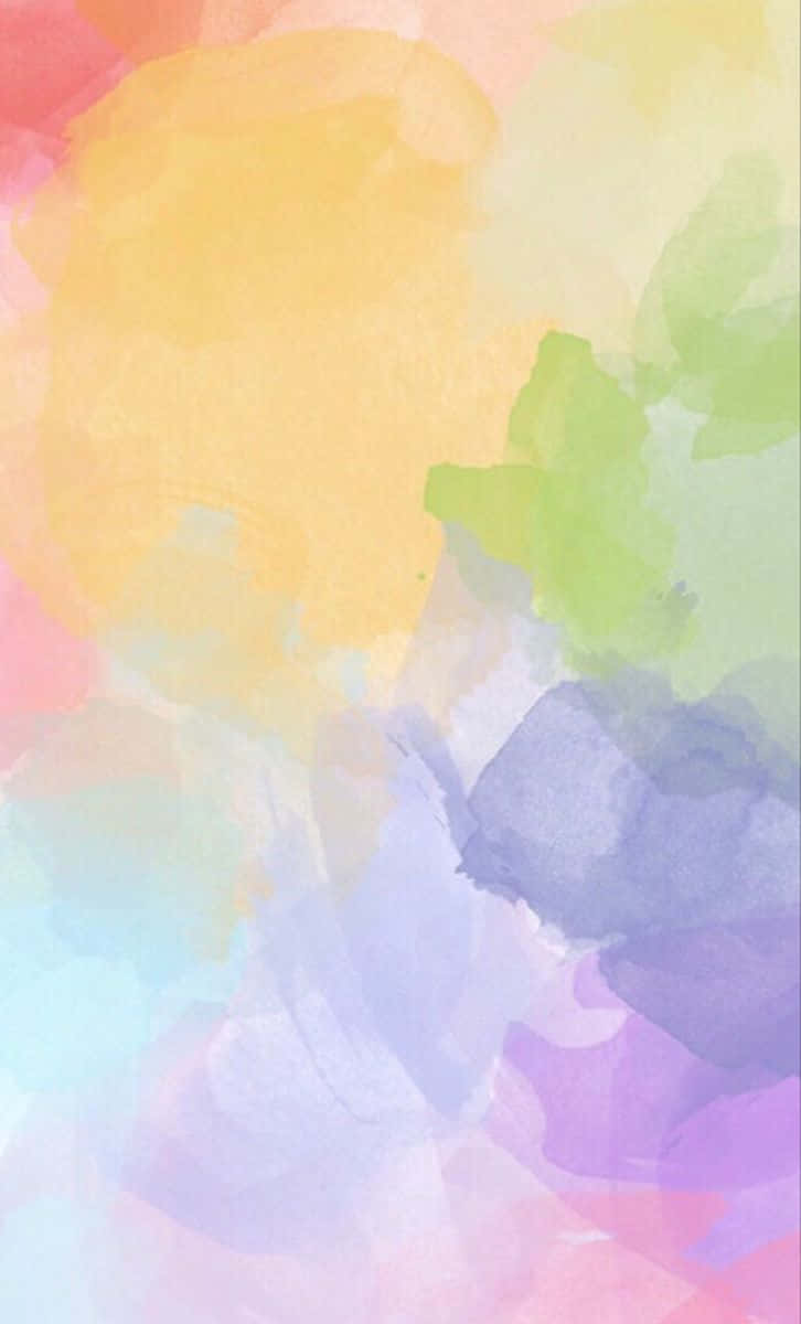 Pastel Watercolor, pastel pinks, yellows, SD Phone Wallpaper