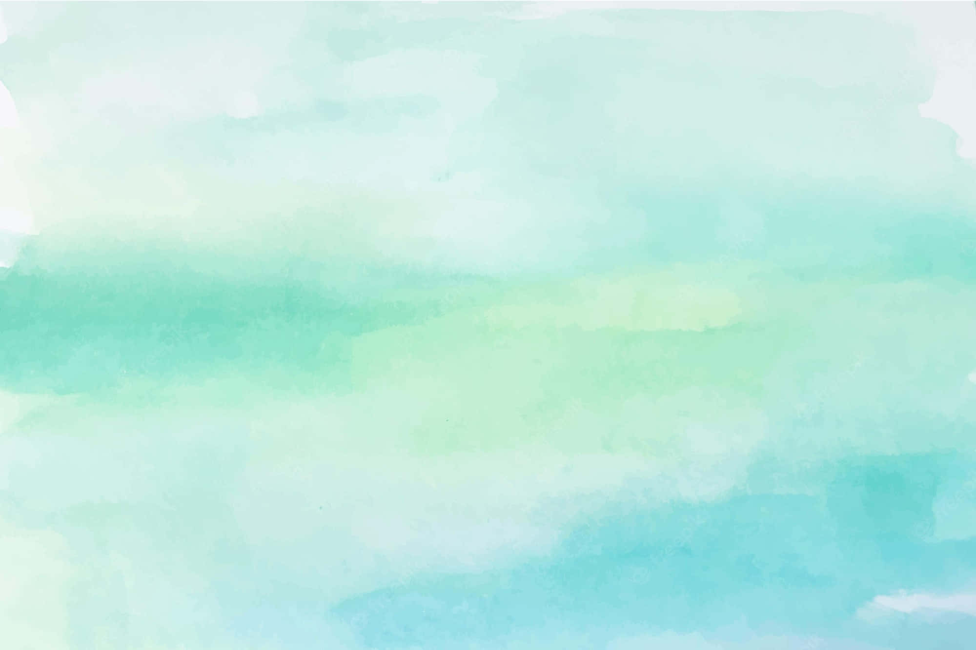 pastel watercolor, mint green, sky blue, Full HD Desktop Wallpaper