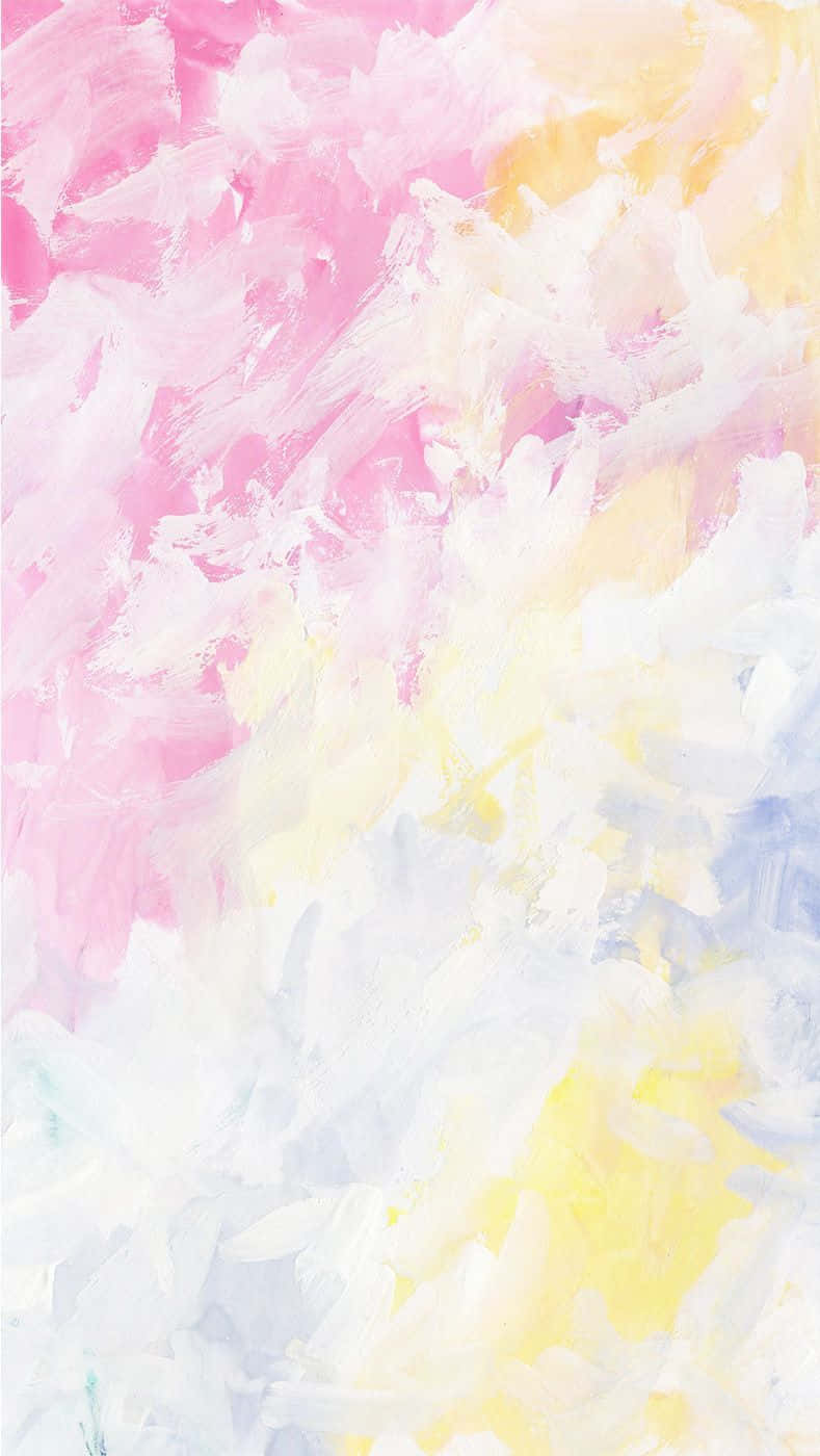 pastel watercolor, yellow, pink, HD Phone Wallpaper