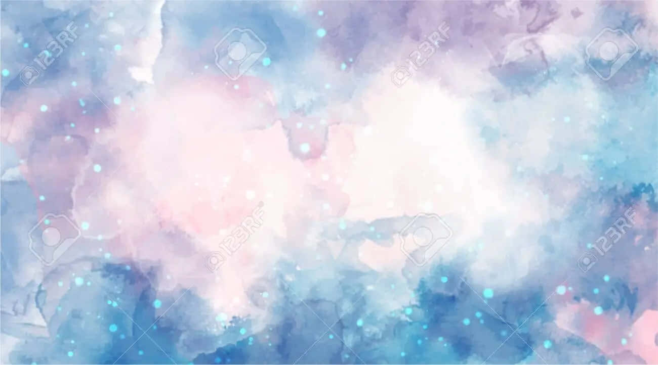 pastel watercolor, pink and blue clouds, soft watercolor swirls, HD Desktop Wallpaper