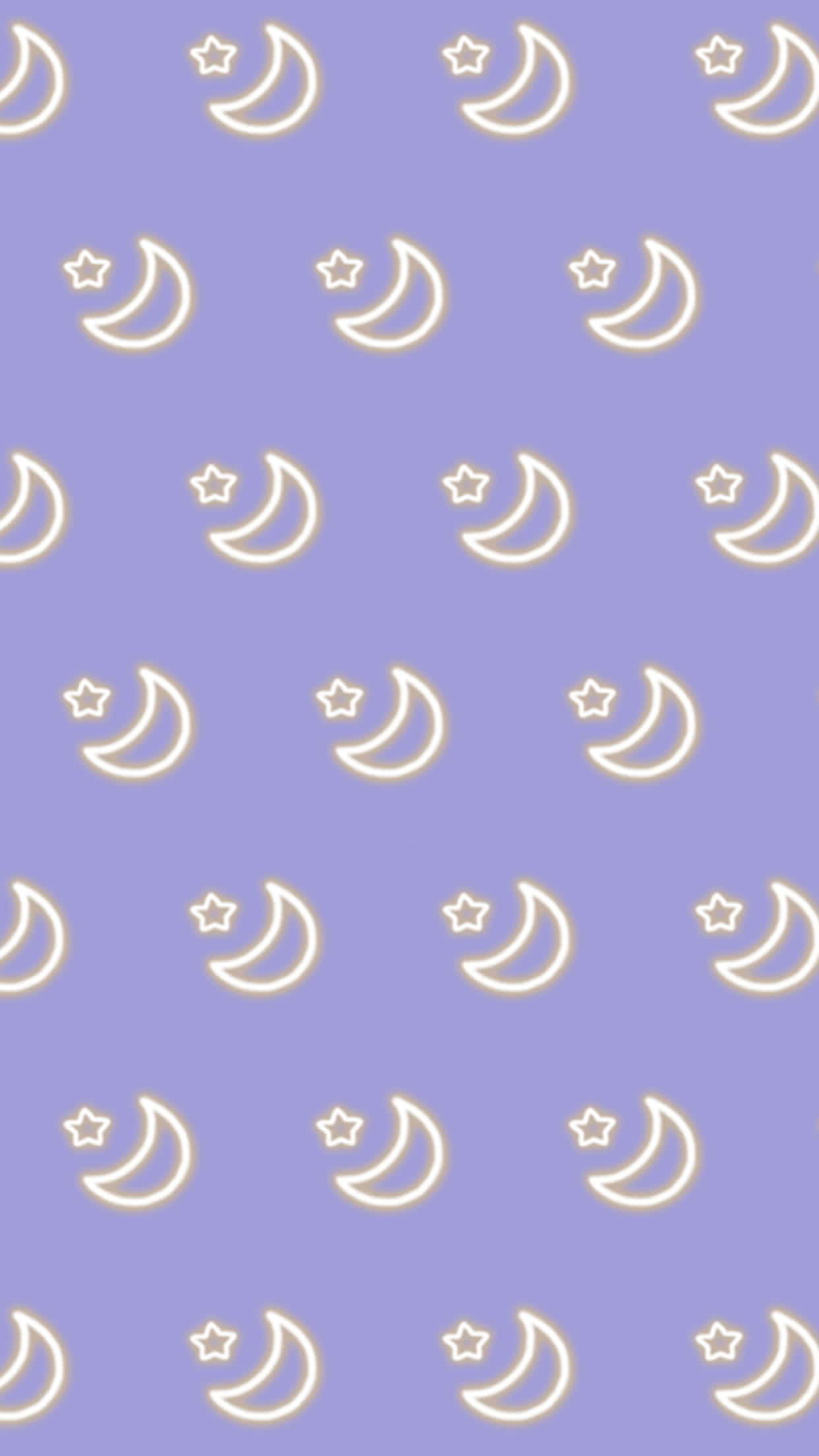 Pastel Witch, lavender, glowing white crescent moons, Full HD Phone Wallpaper