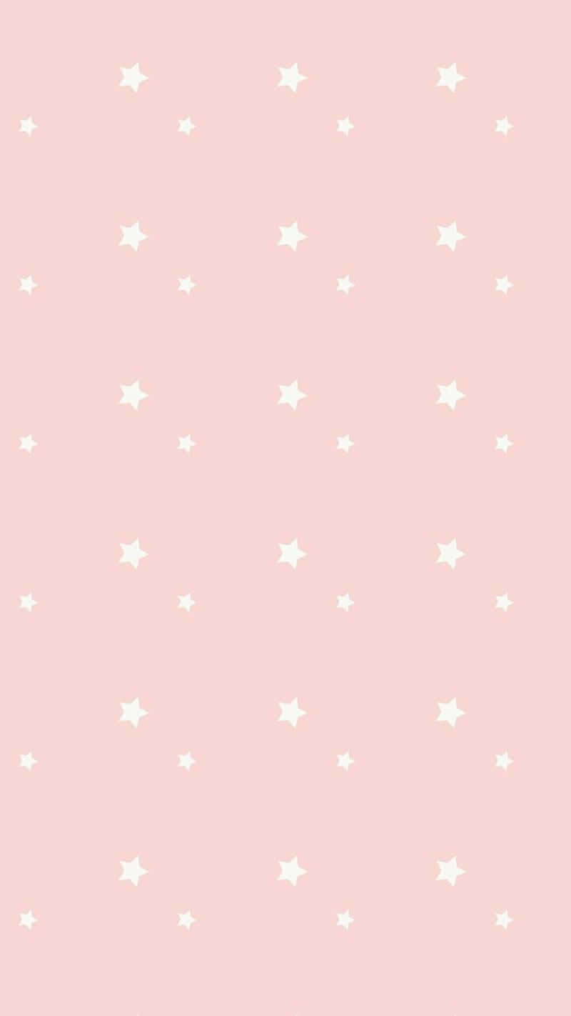 Pastel Witch, soft pink background, scattered white stars, HD Phone Wallpaper