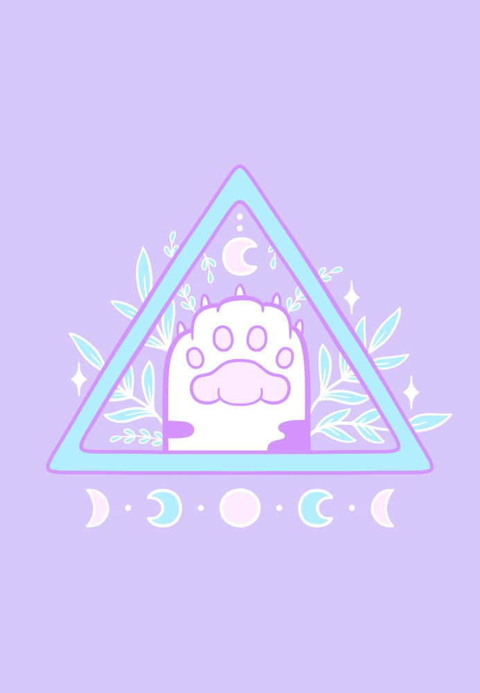 pastel witch, pastel purple, glowing triangle, SD Phone Wallpaper
