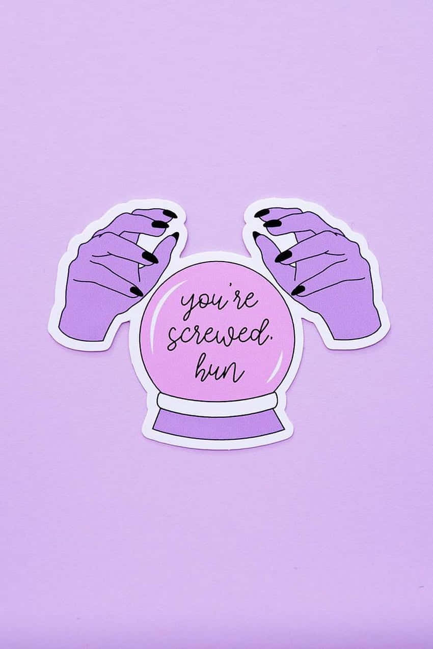 Pastel Witch, purple hands, black nails, SD Phone Wallpaper