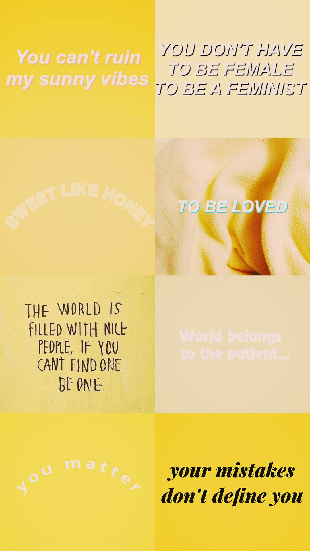 Pastel Yellow Aesthetic, motivational quotes, vibrant yellow, Full HD Phone Wallpaper