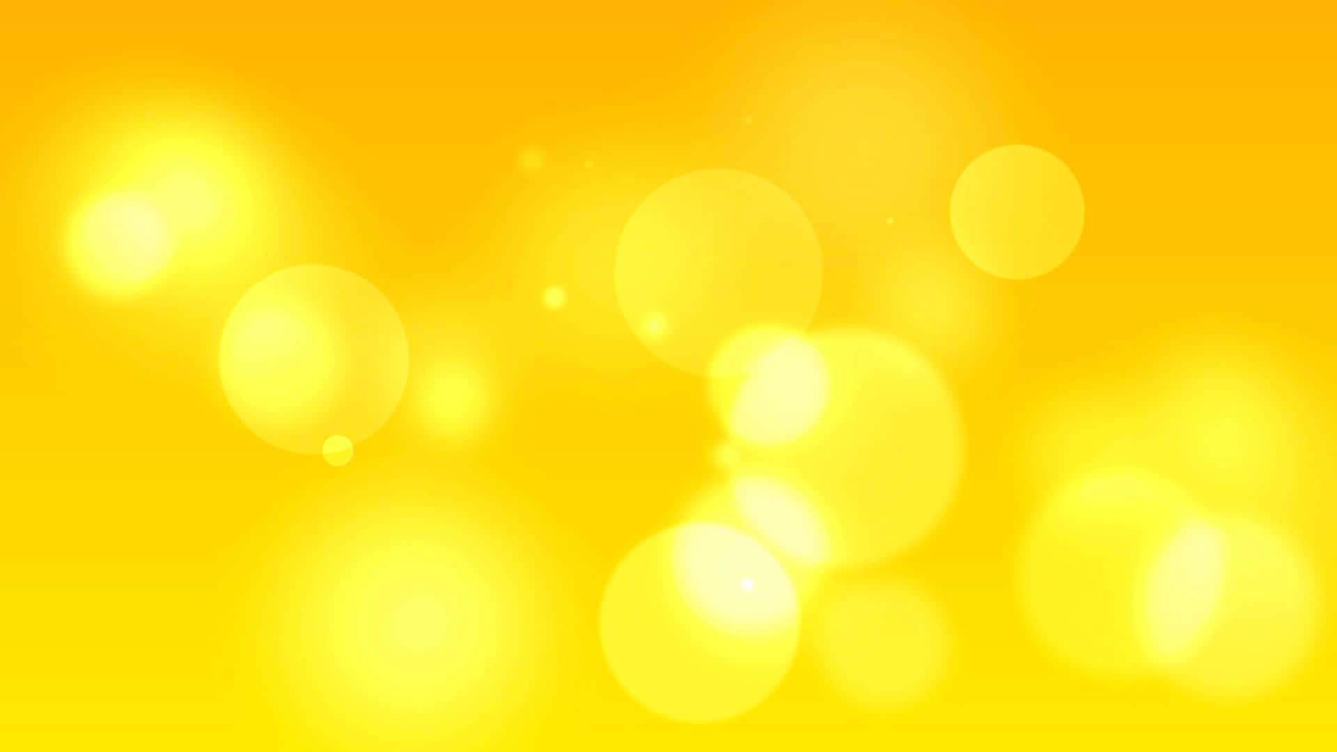 Vibrant Yellow, soft glowing bokeh circles, warm dreamy atmosphere, Full HD Desktop Wallpaper