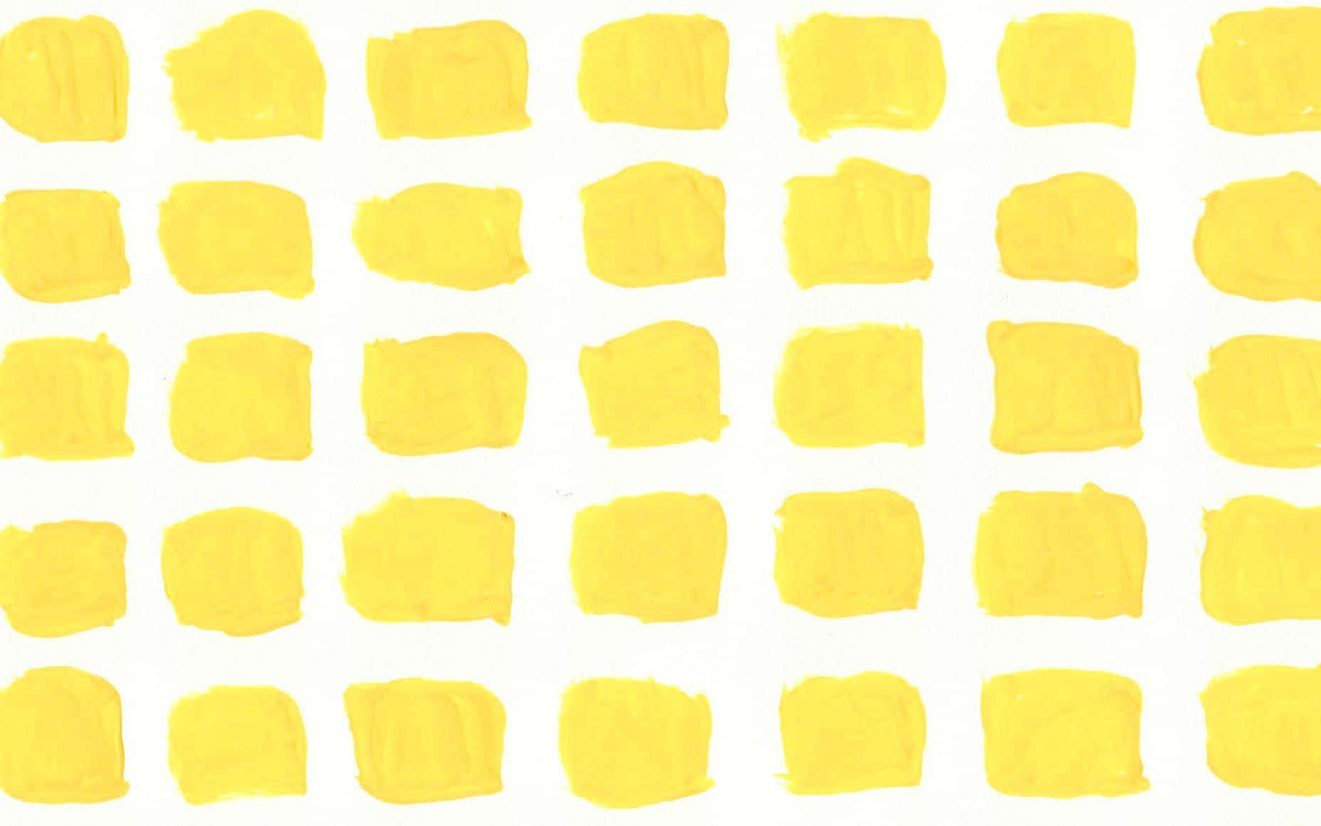 Pastel Yellow Laptop, yellow brush strokes, white background, HD Desktop Wallpaper
