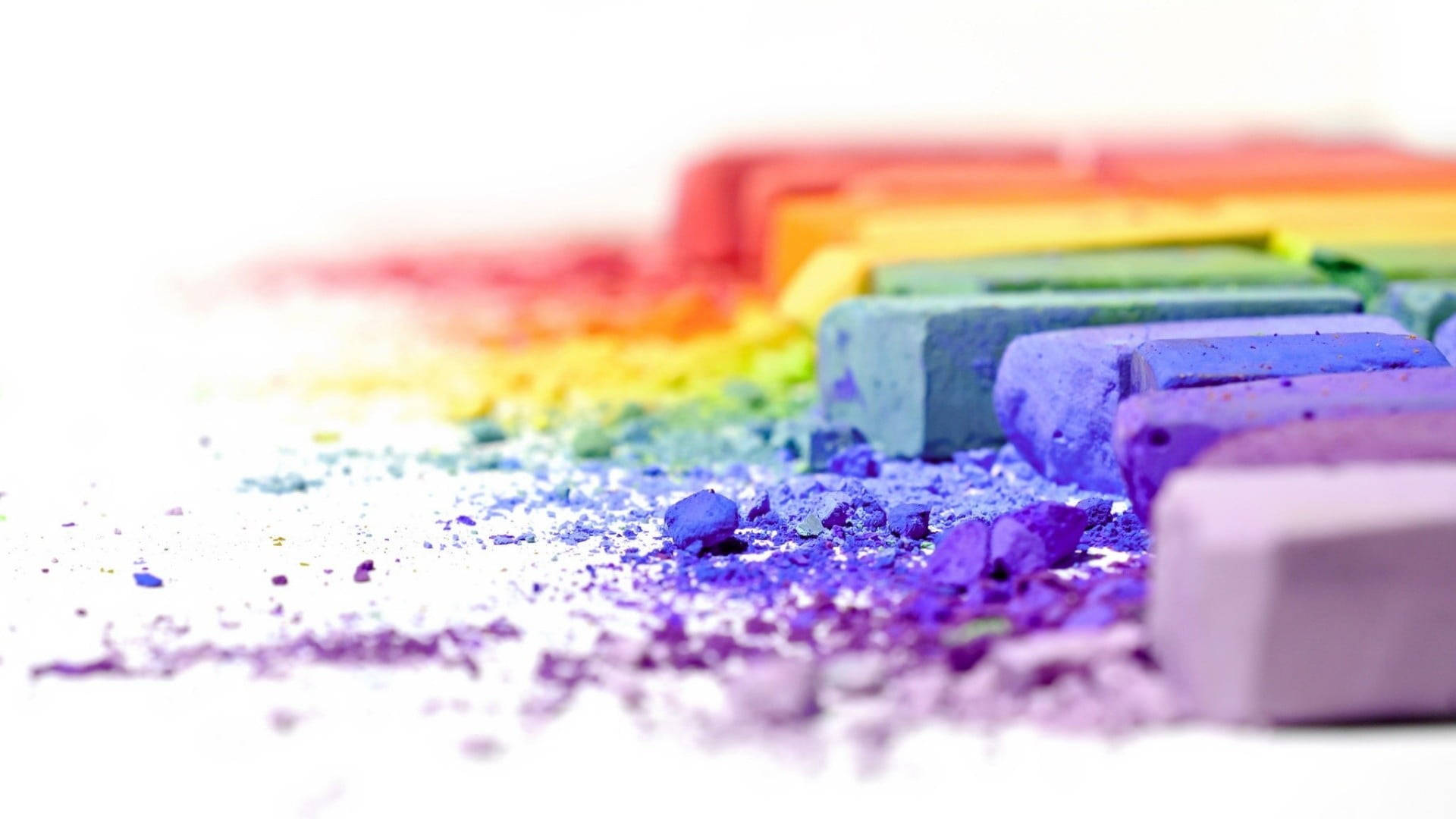 colorful chalks, pastel aesthetic, gradient, Full HD Desktop Wallpaper