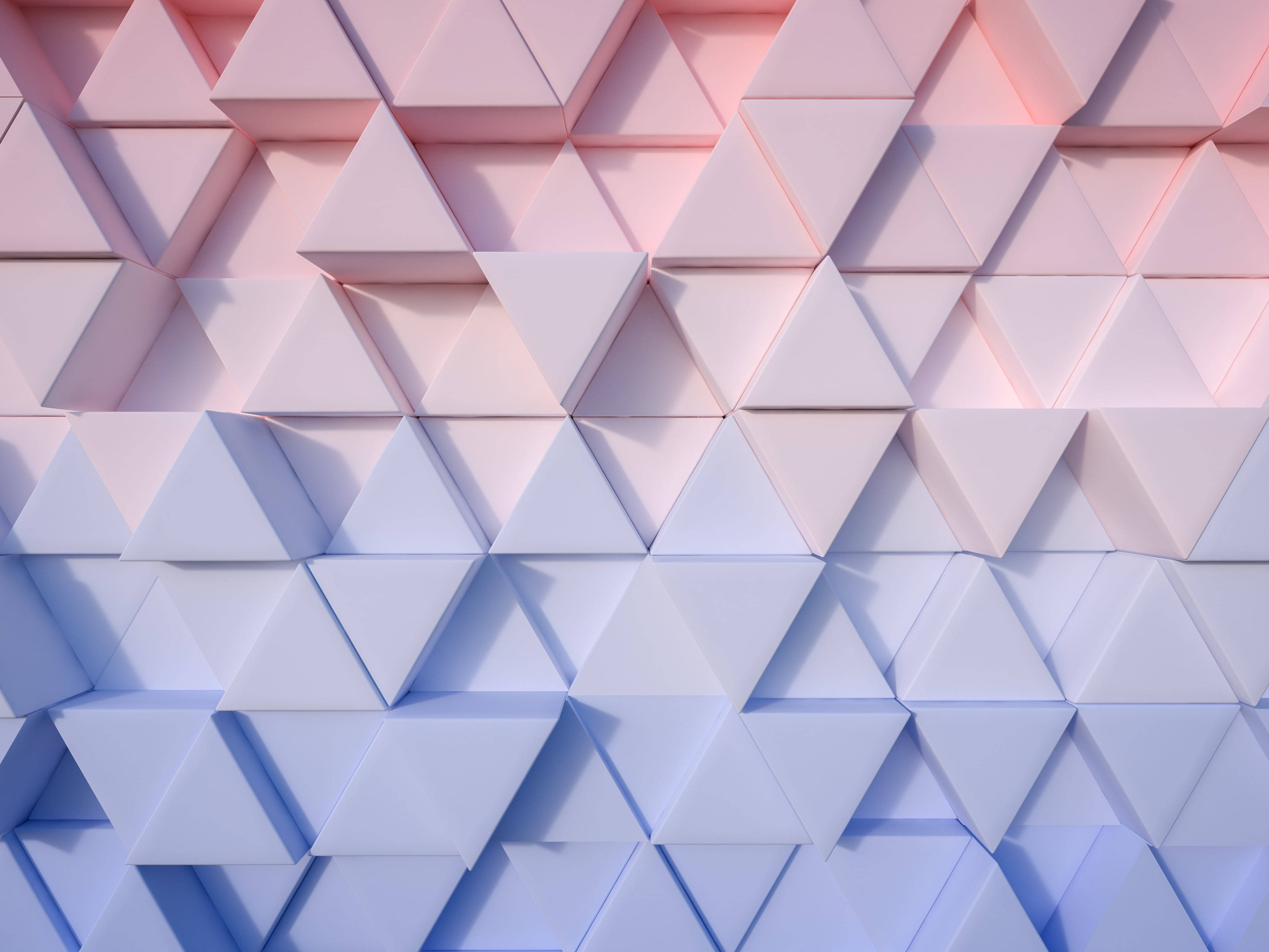 pastel pink, pastel blue, triangle pattern, 4K Desktop Wallpaper