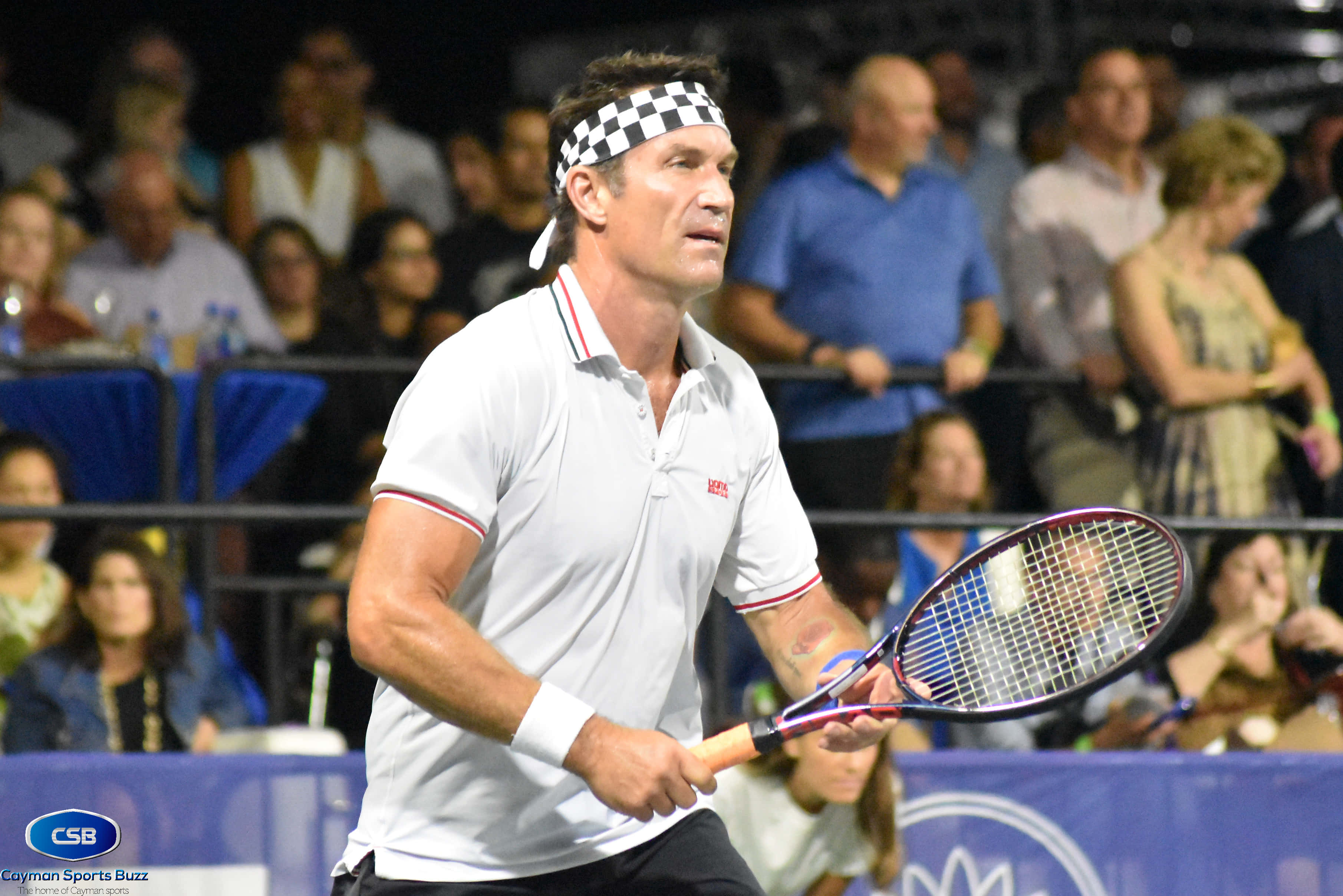 Pat Cash, white shirt, checkered headband, 2K Desktop Wallpaper