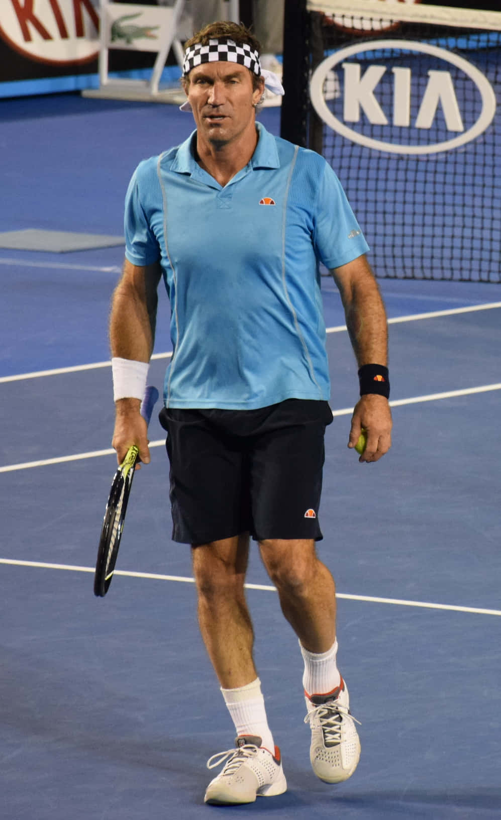 Pat Cash, blue hard court, blue shirt, HD Phone Wallpaper