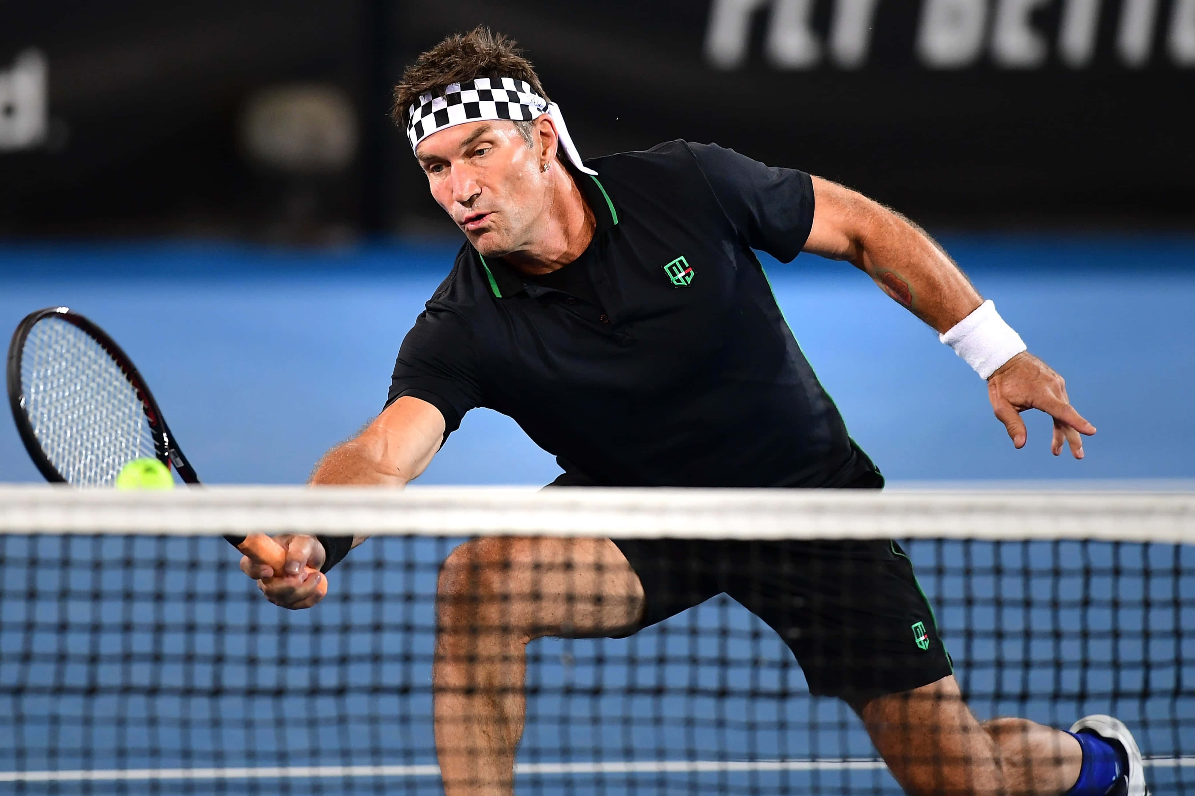 Pat Cash, black uniform, tennis player, 4K Desktop Wallpaper