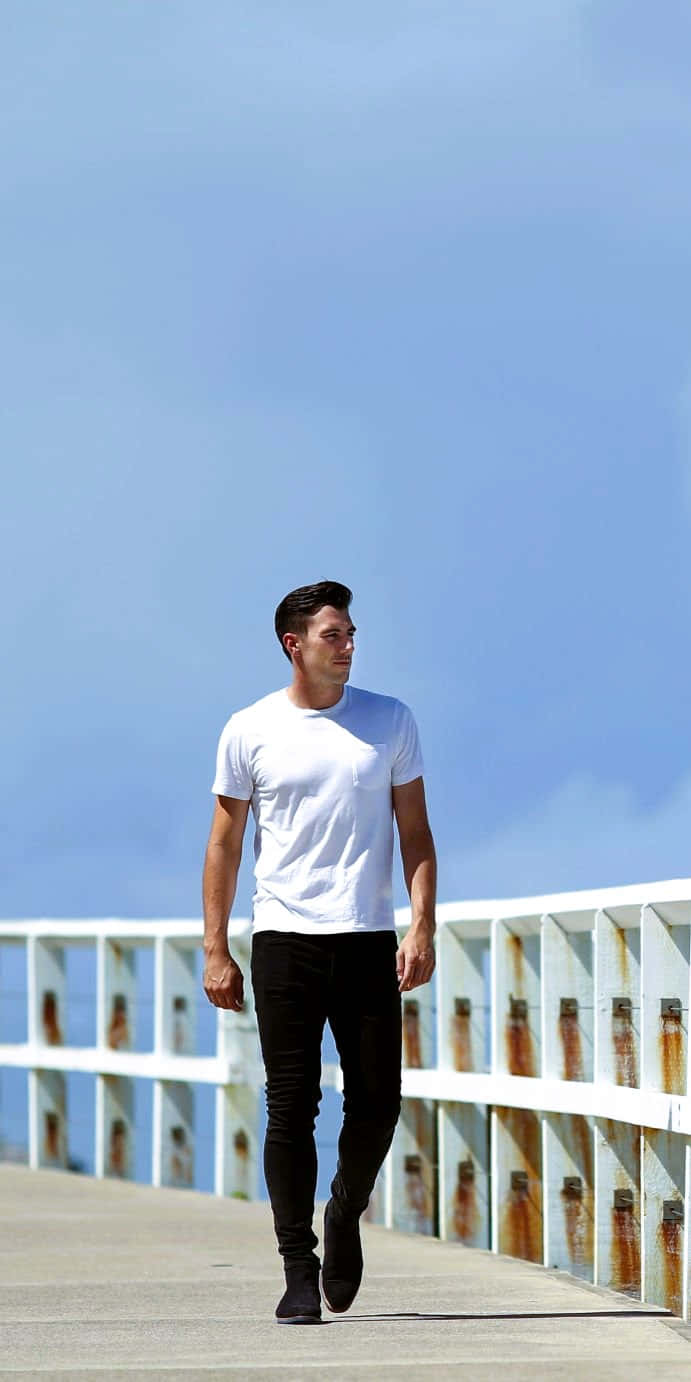 Pat Cummins, white tee, black pants, HD Phone Wallpaper