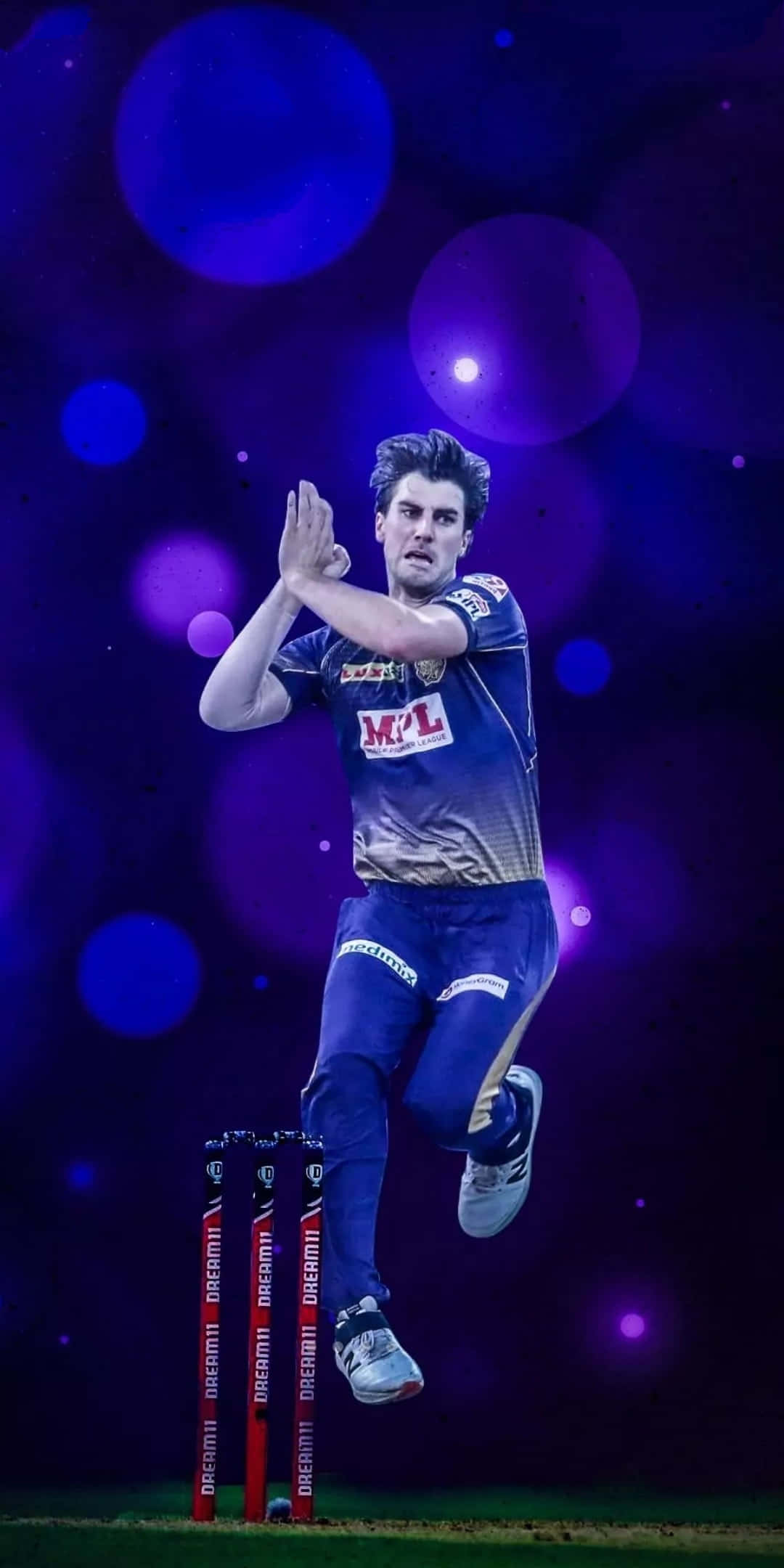 Pat Cummins, cricket bowler, mid-air, Full HD Phone Wallpaper