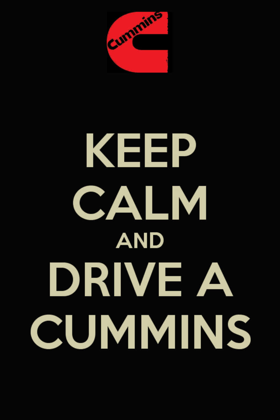 Cummins, red Cummins logo, cream text, HD Phone Wallpaper