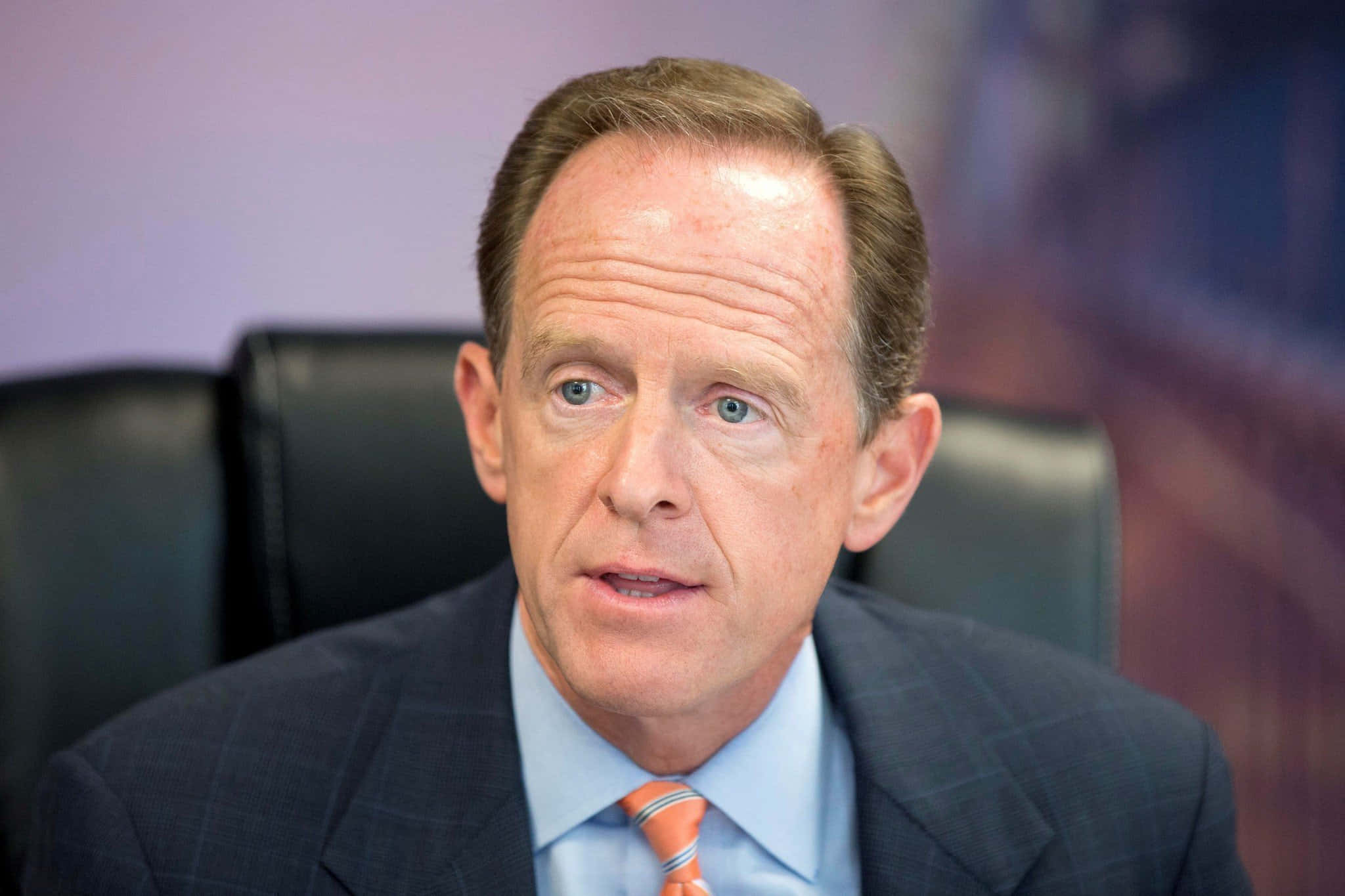 Pat Toomey, orange tie, office chair, Full HD Desktop Wallpaper