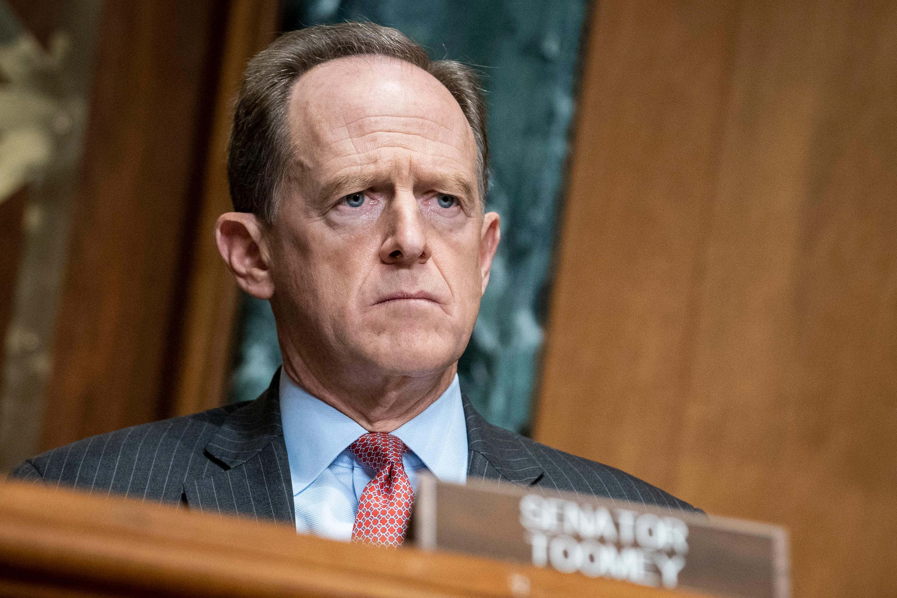 Pat Toomey, formal suit, red tie, 2K Desktop Wallpaper