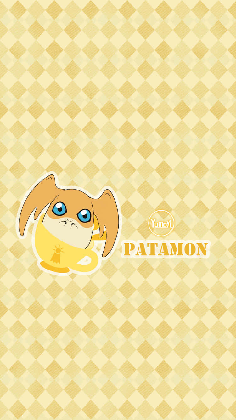 Patamon, yellow, blue eyes, HD Phone Wallpaper