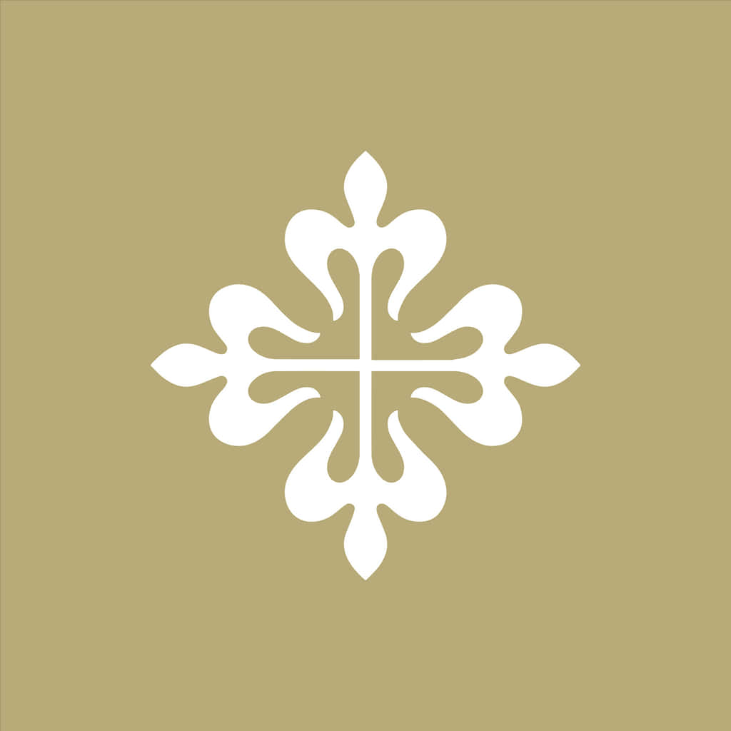 Patek Philippe, flower logo, white ornate symmetrical floral pattern, SD Desktop Wallpaper