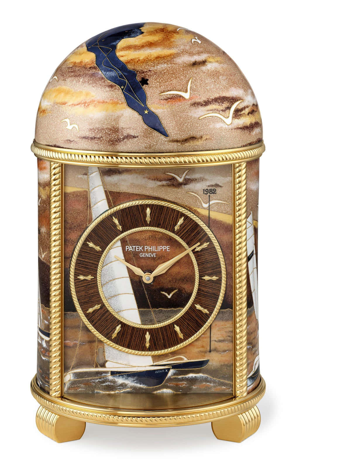 Patek Philippe, dome clock, gold, HD Phone Wallpaper