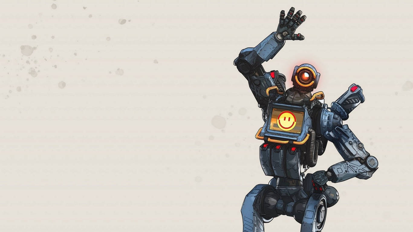 Pathfinder, Apex Legends, glowing smiley face, HD Desktop Wallpaper