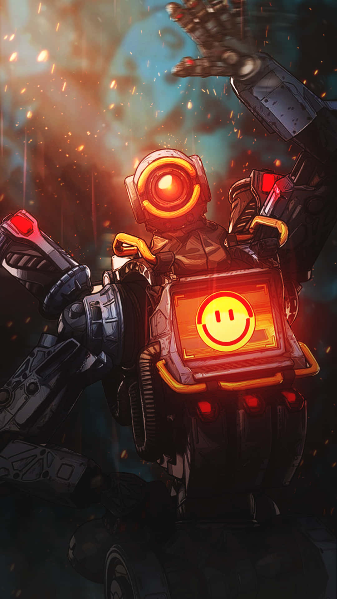 Pathfinder, Apex Legends, glowing robot, Full HD Phone Wallpaper